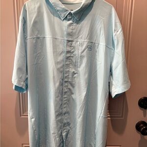 Under Armour Men's Light Blue Casual Button Down Shirt
